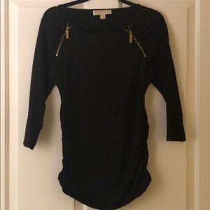 Michael Kors Black 1/4 Sleeve Shirt
